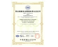 職業(yè)健康安全管理體系認(rèn)證證書